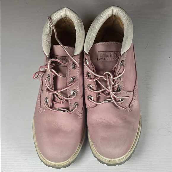 Timberland Light Pink Leather Boots - Picture 1 of 4